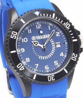 Cadran de la montre Yamaha Silicone bleue