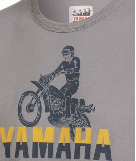 Détail du t-shirt Yamaha Abbot gris