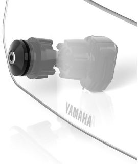 Détail du déflecteur de bulle Yamaha