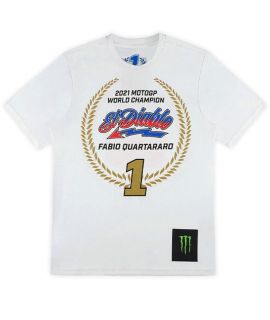 T-shirt Fabio Quartararo Champion du Monde 2021 blanc