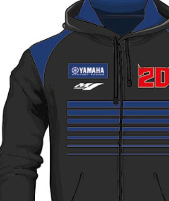 Sweat à capuche Quartararo Yamaha 2023 Noir