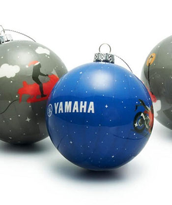 Lot de 3 boules de Noël peintes