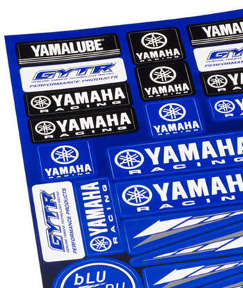 Planche de stickers Yamaha Racing bLUcRU